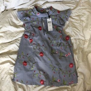 BCBGeneration striped embroidered blouse